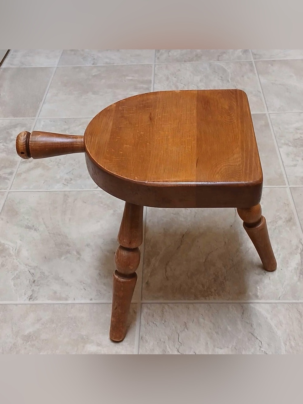 Vintage solid  wood milking stool